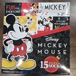 NEW Mickey Mouse 15 Days Of Socks